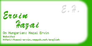 ervin hazai business card